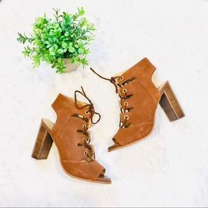 Nine West Lace Up Suede Sandals